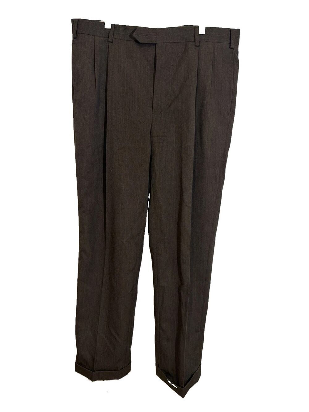 Brooks Brothers 32x30 Brown Wool Madison Flat Front Classic Dress Mens Pants